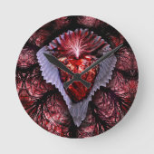 Verbrandend hart ronde klok (Voorkant)