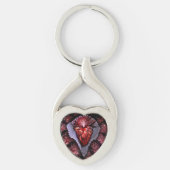 Verbrandend hart sleutelhanger (Voorkant)
