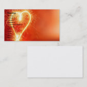 Verbrandend hart visitekaartje (Voorkant / Achterkant)