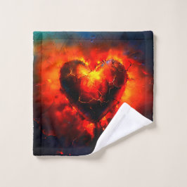 Verbrandend hart washandje