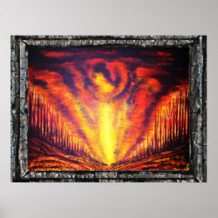 Verbrandend hemel poster