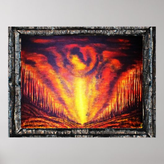 Verbrandend hemel poster (Voorkant)