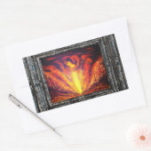 Verbrandend hemel rechthoekige sticker (Envelop)