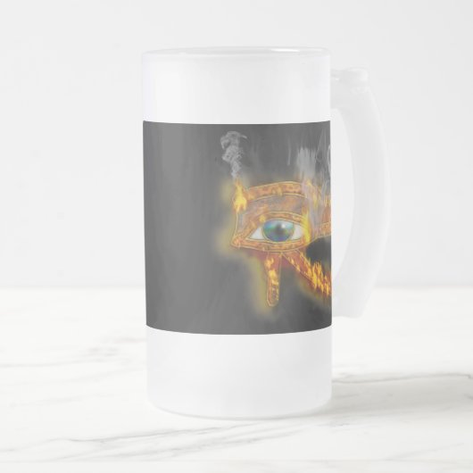 Verbrandend oog van de Mok van de Hoorsenoude Egyp (Voorkant rechts)