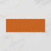 Verbrandend Oranje Chevron Zig Zag Stripes Patroon Mini Visitekaartje (Achterkant)