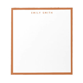 Verbrandend Oranje eenvoudig modern Notitieblok