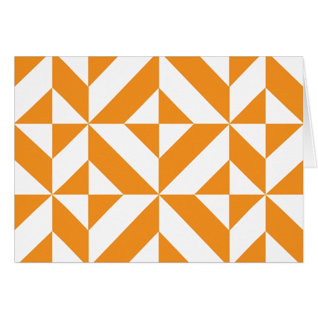 Verbrandend Oranje geometrisch decoderingspatroon (Voorkant Horizontaal)