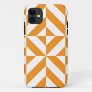 Verbrandend Oranje geometrisch decoderingspatroon Case-Mate iPhone Case