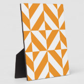 Verbrandend Oranje geometrisch decoderingspatroon Fotoplaat (Zijkant)