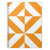 Verbrandend Oranje geometrisch decoderingspatroon Notitieboek (Voorkant)