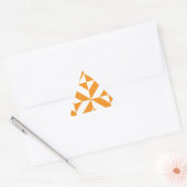 Verbrandend Oranje geometrisch decoderingspatroon Sticker (Envelop)