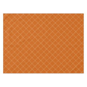 Verbrandend oranje, neutraal, roosterpatroon katoe tafelkleed (Voorkant (Horizontaal))