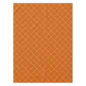 Verbrandend oranje, neutraal, roosterpatroon katoe tafelkleed (Voorkant)