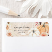 Verbrandend Oranje pompoeninglabel Etiket (Insitu)