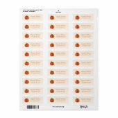 Verbrandend Oranje pompoeninglabel Etiket (Full Sheet)