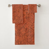 Verbrandend oranje populair patroon bad handdoek (Insitu)