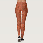 Verbrandend oranje populair patroon leggings (Achterkant)