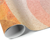 Verbrandend Oranje Retropatroonpatroon Cadeaupapier (Rol Hoek)