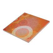 Verbrandend Oranje Retropatroonpatroon Tegeltje (Zijkant)