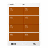 Verbrandend Oranje verzendlabel (Full Sheet)