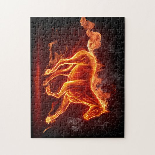 Verbrandend paard legpuzzel (Verticaal)