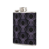 Verbrandend Paars en zwart finaal patroon Heupfles (Links)