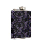 Verbrandend Paars en zwart finaal patroon Heupfles (Rechts)