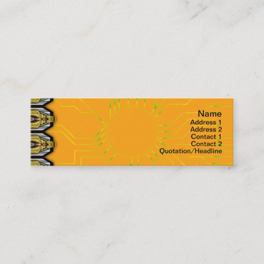 Verbrandend rood magma-golven uitgesneden groot pa mini visitekaartje (Voorkant)