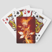 Verbrandend Roos Pokerkaarten (Achterkant)