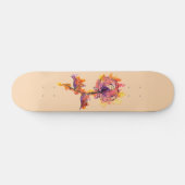 Verbrandend Roos Tattoo Persoonlijk Skateboard (Horizontaal)
