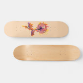 Verbrandend Roos Tattoo Persoonlijk Skateboard (Horizontaal)