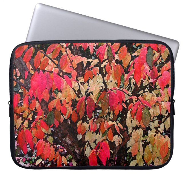 Verbrandende Abstracte Struik Laptop Sleeve (Voorkant)