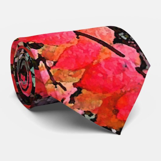 Verbrandende Abstracte Struik Stropdas (Opgerold)