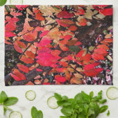 Verbrandende Abstracte Struik Theedoek (Gevouwen)