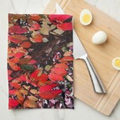 Verbrandende Abstracte Struik Theedoek (Quarter Fold)