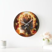Verbrandende schedel grote klok (Huis)