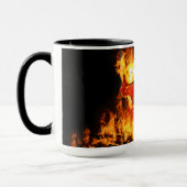 Verbrandende schedel mok (Links)