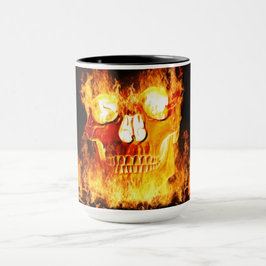Verbrandende schedel mok (Midden)