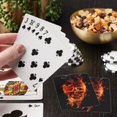 Verbrandende schedel pokerkaarten (Insitu)