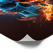 Verbrandende schedel poster (Hoek)