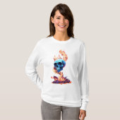 Verbrandende schedel t-shirt (Voorkant volledig)