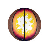 Verbrandende ster basketbal (Verticaal)