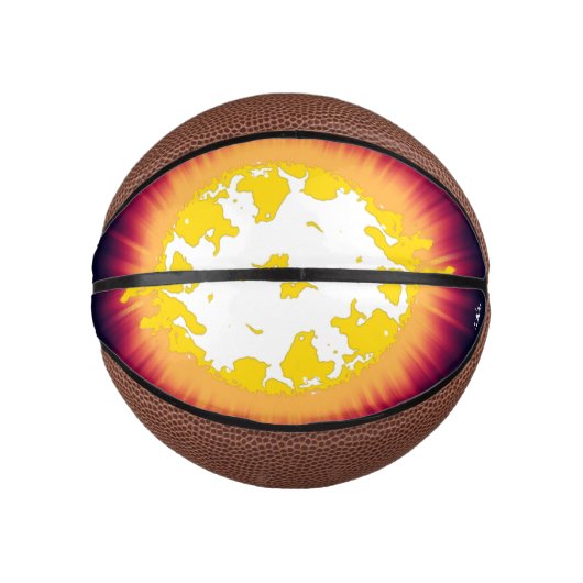 Verbrandende ster basketbal (Voorkant)