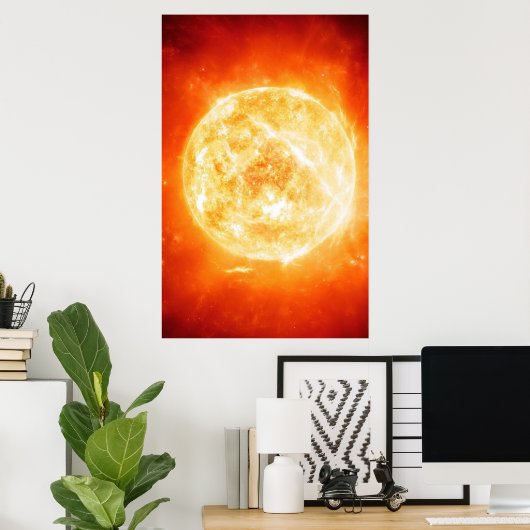 Verbrandende zon poster (Thuiskantoor)