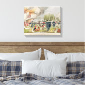 Verbranding en plundering van admiraal Cockburn Canvas Afdruk (Insitu (Slaapkamer))