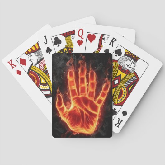 Verbranding hand pokerkaarten (Achterkant)