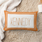 Verbranding Oranje aangepaste monogram naam Keepom Kussen (Deken)