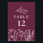 Verbranding Oranje kaardbloemkaartnummer Kaart<br><div class="desc">Verbrandd Oranje referentiekaartnummer voor wilde bloemen - perfect voor valbruiloften</div>