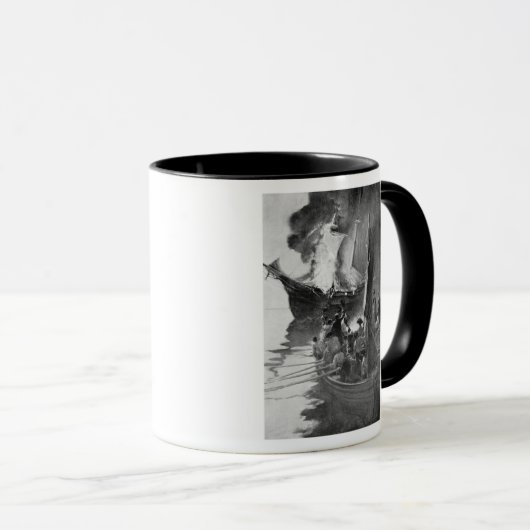 Verbranding van de Gaspee Mok (Voorkant rechts)