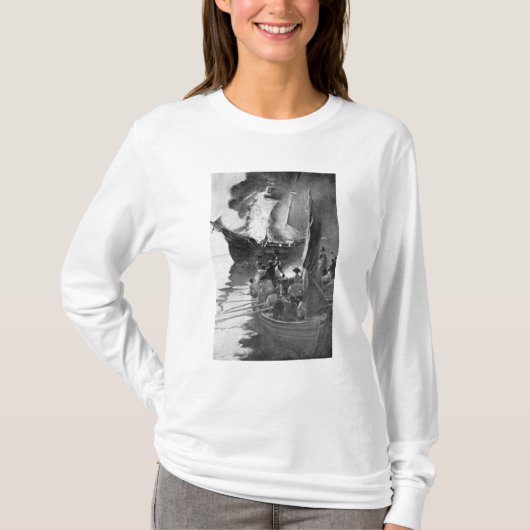 Verbranding van de Gaspee T-shirt (Voorkant)